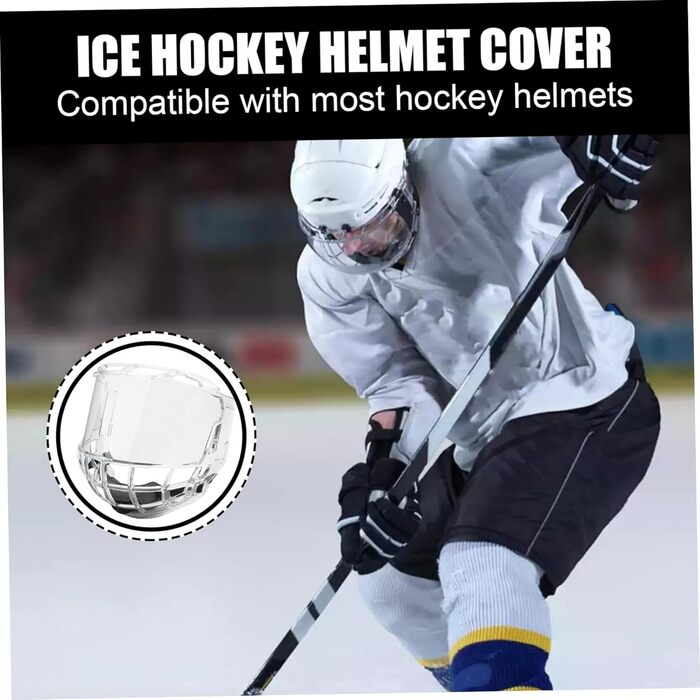 Захисне скло для хокейного шолома, прозора маска для хокею з захистом від запотівання, повний захисний екран з полікарбонату, стійкий до подряпин, класичний спортивний захисний аксесуар для молоді, дорослих, хокеїстів, захисне скло