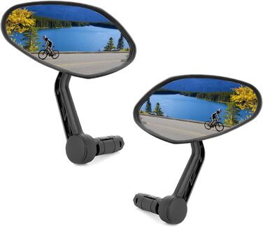 Дзеркала Arkham для велосипеда (2 шт.), дзеркала заднього виду HD Auto-Grade для керма, овальні дзеркала заднього виду, регульовані під різними кутами, універсальні дзеркала заднього виду для електровелосипедів, овальні, 2 шт.