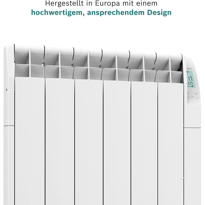 Радіатор Bosch Heat Radiator 5500 потужністю 1200 Вт - Масляний радіатор - Електричний обігрівач з цифровим дисплеєм та програмованим керуванням (вкл. тижневу програму)