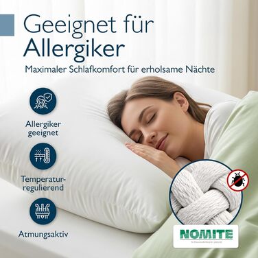 Пухова подушка Beautissu 80x80 80x80 Пухова та пір&39яна подушка 100 зроблено в Німеччині Пухова подушка 80 x 80 см Сертифіковано Oeko-Tex, Downpass та Nomite Можна прати та сушити в сушильній машині FK 80x80 см (1 упаковка)