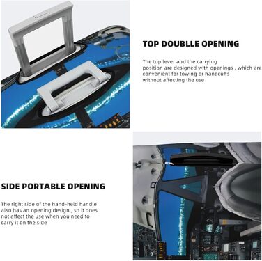 Чохол для валізи Авіаційний кокпіт - захист від пилу та подряпин, еластична обкладинка для подорожей, розмір 90