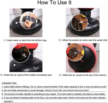 Боксерська груша JanTeelGO Kids 160 см, боксерська груша для миттєвого відскоку для занять карате, тхеквондо та зняття накопиченої