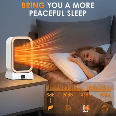 Міні-керамічний вентилятор-обігрівач, портативні електричні обігрівачі, енергозберігаючий вентилятор-обігрівач потужністю 1000 Вт, портативний вентилятор-обігрівач PTC, малий, захист від перегріву та перекидання, для офісу, дому, гуртожитку, білий-009