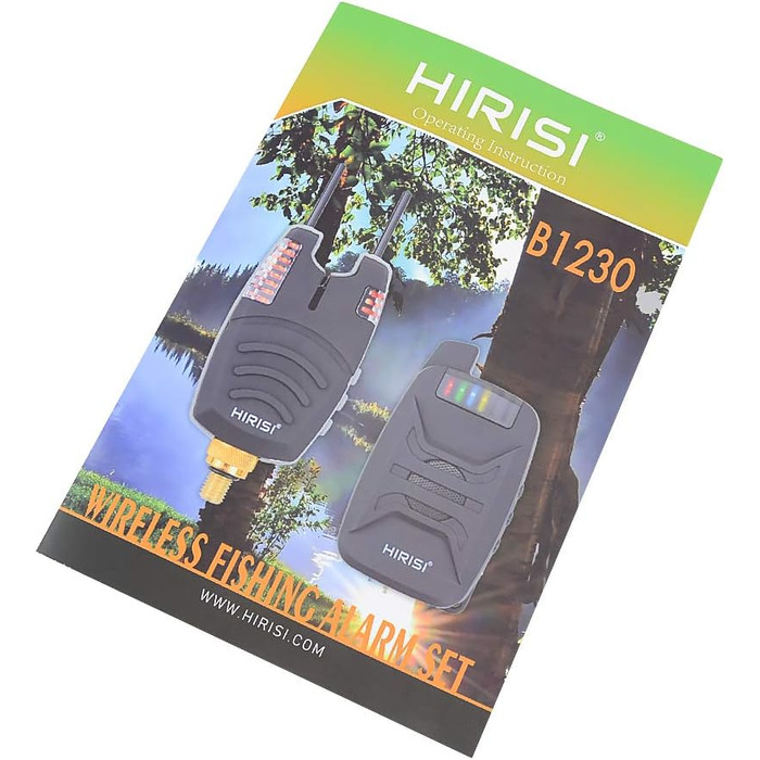 Бездротовий сигналізатор клювання Hirisi Tackle для лову коропа, водонепроникний, з вушною петлею, 200 м, комплект 14