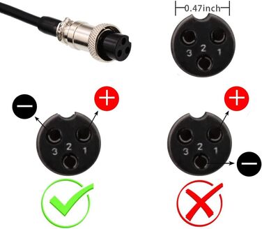 Зарядний пристрій 67,2 В для літієвих акумуляторів 60 В 16S 57,6 В 59,2 В 64 В, 3-контактний вбудований роз&39єм 12 мм, підходить для Kaabo Wolf Warrior 11 Airwheel Q3