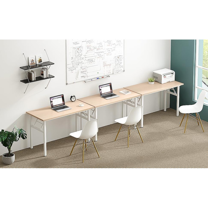 Складаний комп&39ютерний стіл 100 x 60 x 75 см ПК стіл письмовий стіл офісний стіл робоча станція для домашнього офісу використання обідній стіл конференційний стіл 100 см x 60 см рожевий дуб