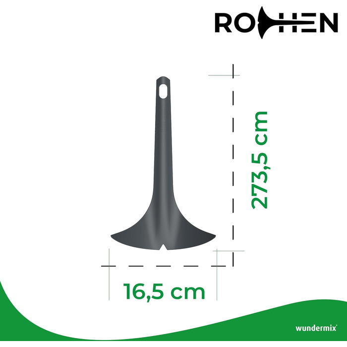 Шпатель для внутрішньої стінки Rochen для Thermomix TM5, TM6 і TM Friend Шпатель на замовлення з практичною насічкою Оптимальна форма Зроблено в Німеччині