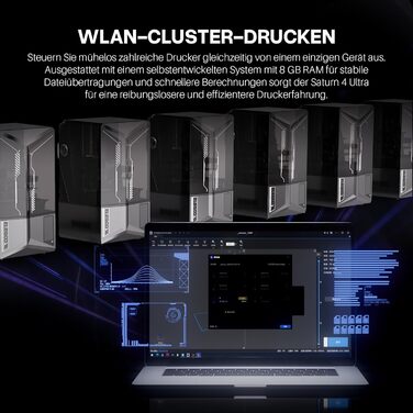 Принтер ELEGOO Saturn 4 Ultra MSLA, інтелектуальний полімерний принтер із швидким друком, моніторинг AI, дистанційне керування, ав