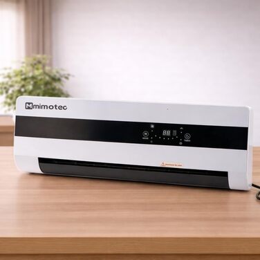 Керамічний настінний вентилятор-обігрівач Dad 3000 Вт, тихий &lt45 дБ, з пультом дистанційного керування, світлодіодним дисплеєм, таймером та коливальною решіткою, захист IPX2 та захист від перегріву