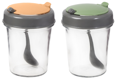 Спецівниця Herevin 2024 Colours Conical Spice Jar з ложкою MIX 0.32 л (131509-150) (7053605)