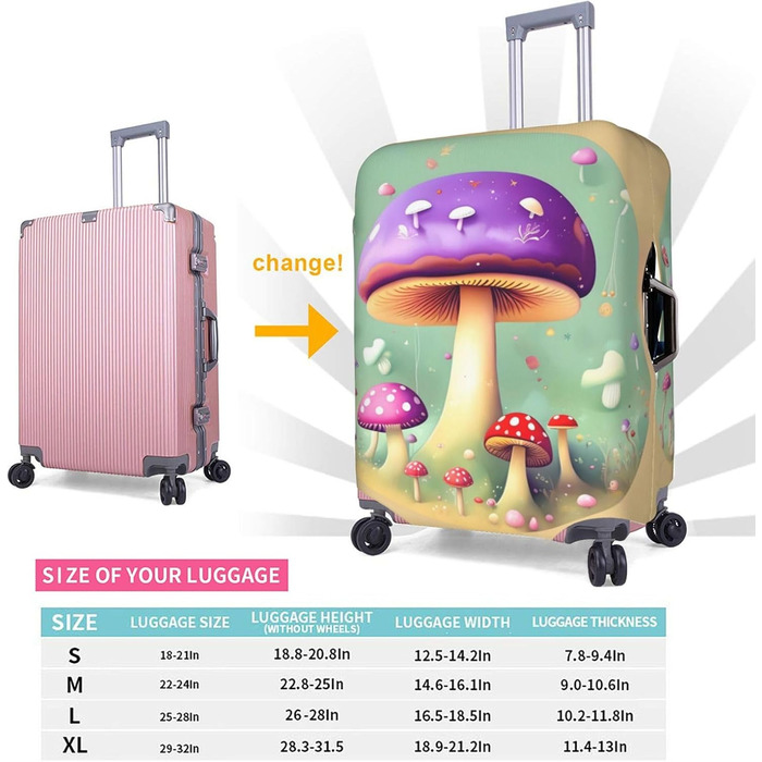 Чохол для валізи Мрійливий фіолет Pilz з еластичної тканини, унісекс, для ділових поїздок, білий, 85 см