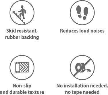 Килимки для сходів CAMILSON Нековзні килимові накладки для використання всередині та зовні приміщень Сходинки для домашніх тварин (Набір з 13 шт., бежева лінія)