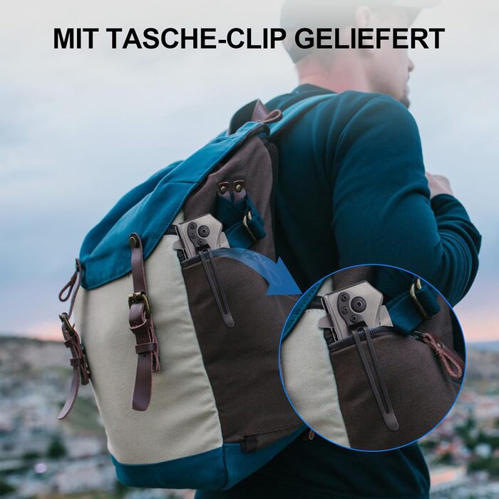 Кишеньковий складаний ніж Rolgno, портативний ніж з нержавіючої сталі, нековзний EDC одноручний ніж для виживання з замком лайнера