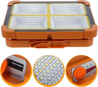 Портативний сонячний світлодіодний робочий ліхтар Amosfun для кемпінгу, риболовлі, екстреного ремонту, портативного магнітного вибухобезпечного світла