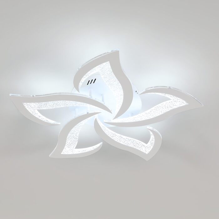 Стельовий світильник Comely LED 60W 6750LM, сучасний дизайн Пелюстка, холодне біле світло 6500K, діаметр 60 см, для вітальні, кухні та спальні