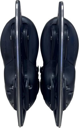 Регульовані ковзани Cox Swain Black Ice, взуття для катання на ковзанах для дітей, підлітків та дорослих вагою до 100 кг, попередньо заточене лезо з нержавіючої сталі, м&39який черевик, чорний, розмір M (37-40) Чорний S (33-36)