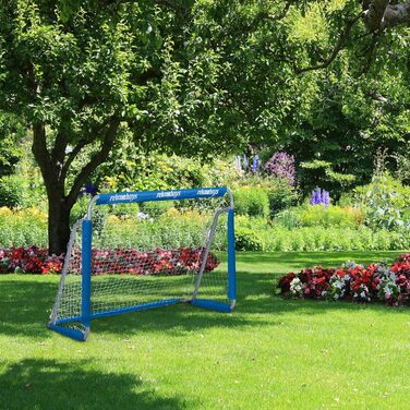 Футбольні ворота Relaxdays для саду, комплект з 2 шт. , для дітей та дорослих, 110 x 150 x 75 см (В x Ш x Г), металеві, міцні футбольні ворота, сині