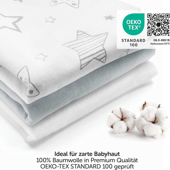 Серветки зірочки - упаковка 3, 80x80 см - м'які серветки для відрижки дитини з 100 бавовни - перевірені на вміст шкідливих речовин