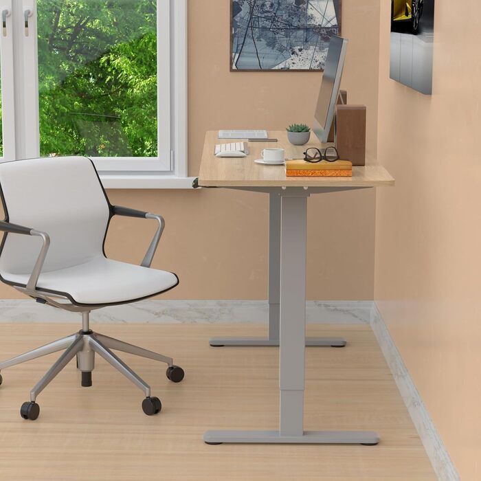 Каркас електричного столу SVITA DOBON для стільниці, регульовані по висоті ніжки, функція пам&39яті, подвійний двигун, металевий, сірий