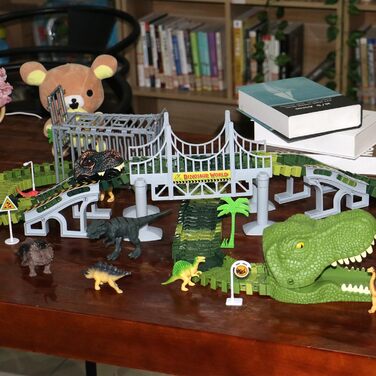 Динозавр Іграшкова машина гоночна траса від 3 4 5 6 років Дитяча іграшка з гоночною трасою Дитяча гра динозавр Динозавр Іграшкова