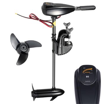 Електродвигун 80 фунтів 12 В підвісний човновий мотор Оновлений електричний підвісний мотор 800 Вт з крутним моментом 1850 кг 5 передач вперед 3 передачі назад Регульована висота З індикатором батареї