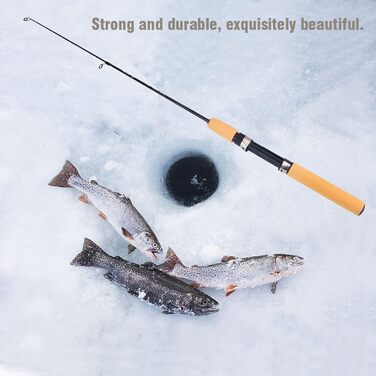 Hominas ICE Fishing Rods, Ultralight Portable Complete ICE Fishing Rods Mini Portable Spinning Rods Outdoor Portable Winter Fishing Rods for Outdoor Fishing Rods, Hominas ICE Fishing Rods, Ultralight Portable Complete ICE Fishing Rods Mini Portable Spinni