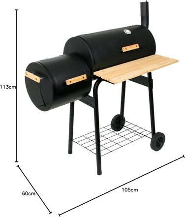 Мангал для барбекю, вугільний з топкою, комбінований, мангал для барбекю на візку, мангал з коптильнею, мангал для барбекю з копти