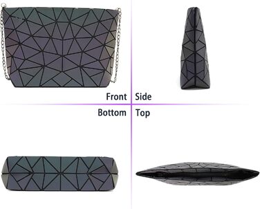 Геометричний гаманець для жінок. Світловідбиваючі геометричні гаманці та сумочки. Геометричні сумки та голографічна сумка через плече.