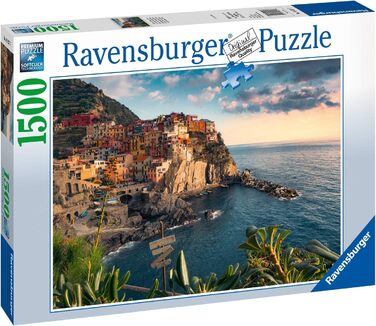 Пазл на 1500 елементів для дорослих і дітей від 14 років, пазл з пейзажним мотивом, 16227 - View of Cinque Terre -