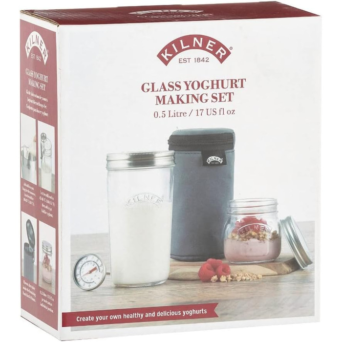 Йогурт, скло, неопрен, 500 мілілітрів, сіро-чорний, 0025.037