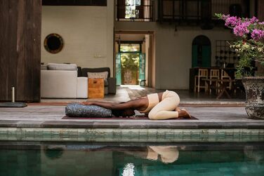 Подушка для йоги Зручні, підтримуючі, екологічно чисті, розкішні подушки для йоги Перероблена мікрофібра, виготовлена з пластикових пляшок Натуральна бавовна, наповнювач з пінопласту, чорний колір