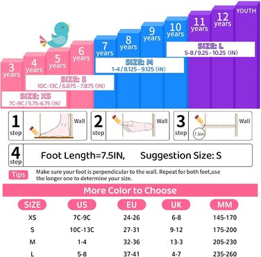 Дитячі роликові ковзани Nattork, регульовані роликові ковзани 4 розмірів, роликові ковзани для дівчаток, хлопчиків, початківців, для використання в приміщенні та на вулиці, M (205-230 мм / 32-36 EU), фіолетовий дромеріг