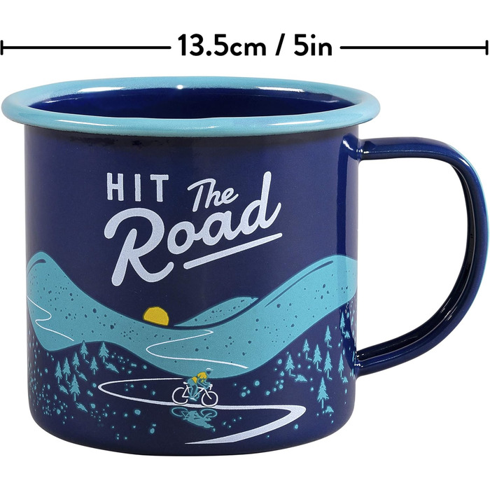 Емальована кружка Gentlemen&39s Hardware GEN322, велосипедна, темно-синя