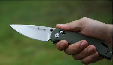 Ніж Ganzo G7531 Колір рукоятки зелений - Довжина клинка 8.9 см - Механізм замикання G-Lock - Сталь клинка нержавіюча сталь 440C