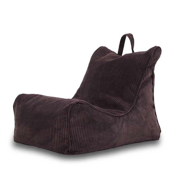 Крісло-мішок для вітальні - Оксамитовий пуф - М&39який пуф-мішок з кишенею та ручкою, м&39який - Крісло для відпочинку - В&39язаний табурет - Предмети дому - Віначча 29 розміру темно-коричневий 29 розміру