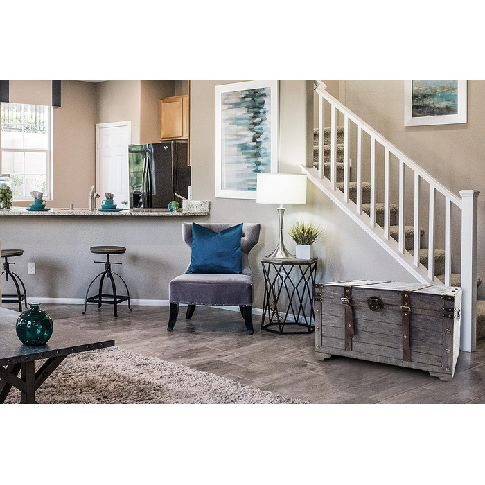 Скриня Kobolo KUBA з сірого дерева зі скарбами 80x45x50 см