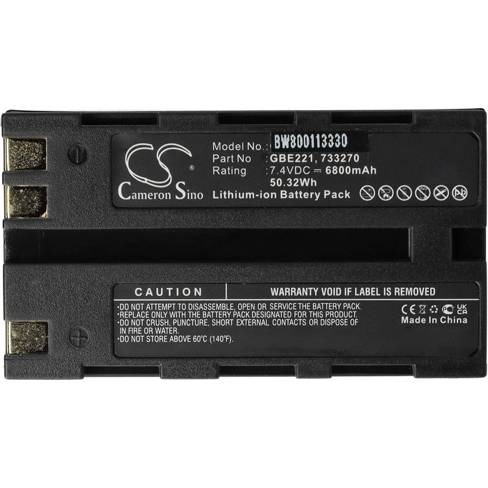 Акумулятор VHBW, сумісний з лазерним вимірювальним приладом GeoMax Zoom ZT80, ZT80, Zoom 80 (6800 мАг, 7,4 В, літій-іонний)