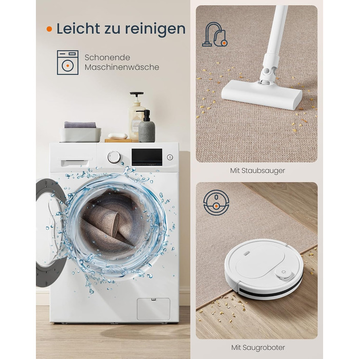 Килим SONGMICS HOME для вулиці, 80 x 200 см, килим для вітальні, доріжка, можна прати в пральній машині, нековзний, джутовий вигляд, для коридору, патіо, балкону, кухні, спальні, їдальні, верблюжо-коричневий TAR096K01 200L см