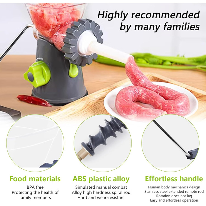 Набір ручних м'ясорубок, шеф-кухарська м'ясорубка з насадкою для печива, роторна м'ясорубка для м'яса, також ідеально підходить дл
