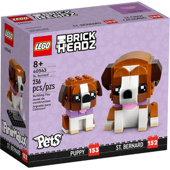 Конструктор LEGO BrickHeadz Saint Bernard Dog and Puppy Set 40543, 236 деталей