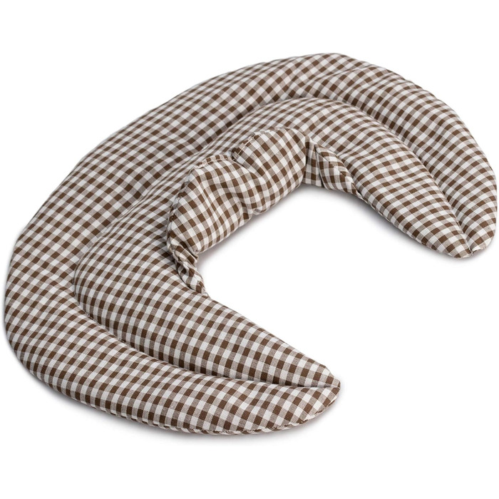 Подушка для шиї зі стійкою, коричнево-біла - подушка зі спельти - подушка для шиї, тепла подушка - подушка зі зерна спельти для шиї та плечей