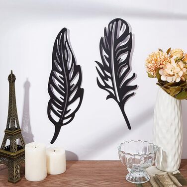 Чорна підвісна стіна Сучасне оздоблення стін Силует настінного мистецтва Металеві картини для дому Спальня Передпокій Вітальня Ван