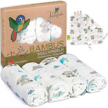 М'які м'які бамбукові муслінові серветки для відрижки підгузків, 4 муслінові серветки 80x80см 1 серветка для обіймів, тканинні під