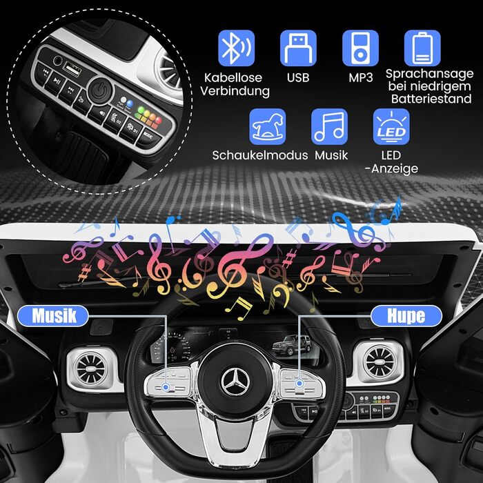 Електромобіль для дітей, дитячий автомобіль електричний з пультом дистанційного керування клаксоном музикою світлодіодними вогнями