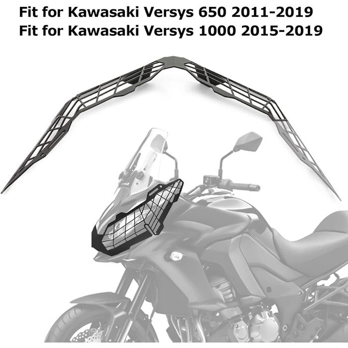 Захисний чохол передньої фари передньої фари PSLER декоративний для Kawasaki Versys 650 2011-2022 Versys 1000 2015-2020