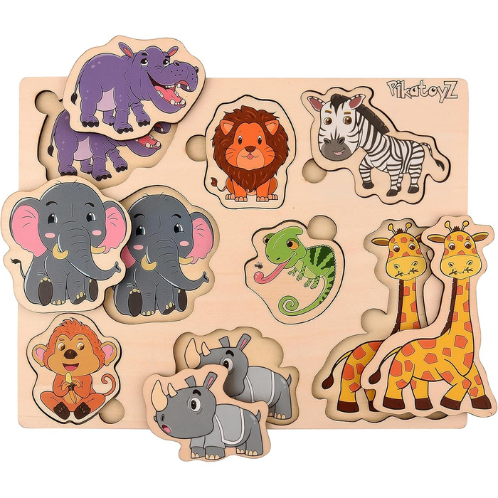Плагінна гра Pikatoyz від 1 року, 2-3 роки. Ідеальний дерев&39яний пазл для дитячих подарунків. Дерев&39яна іграшка, що складаєтьс