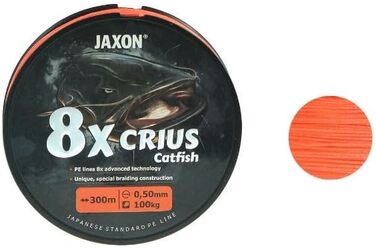 Волосінь плетена Jaxon Crius Catfish 8 шт. 300м помаранчева Wels line Catfish