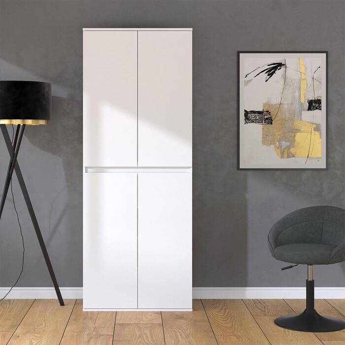 Шафа Vicco Claus, біла, 74 x 191,5 см з 4 дверима