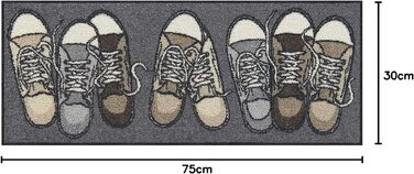 Килимок для дверей Salonloewe для кросівок 30 x 75 см, паркування для взуття