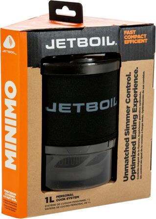 Система приготування їжі для кемпінгу та рюкзаків Jetboil MiniMo з регульованим регулюванням нагріву Вуглецеве волокно